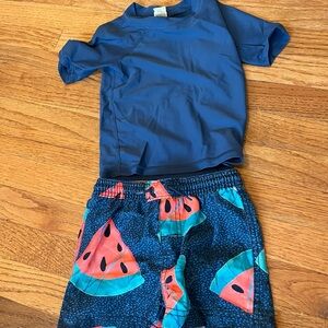 Tea Collection Boys’ 2T swimsuit trunks and rash guard (by Ruggedbutts)
